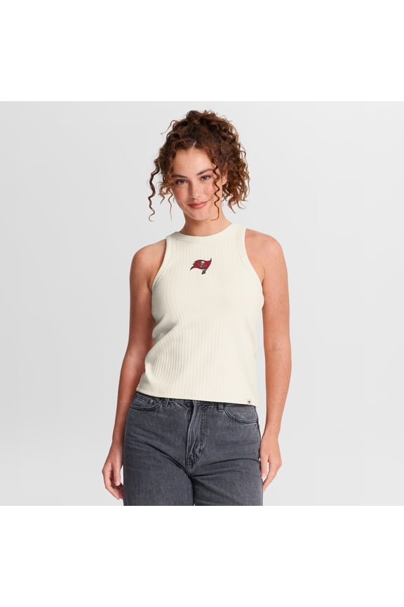 Women's Fanatics Cream Tampa Bay Buccaneers Star Play Tri-Blend Ribbed-Tank Top