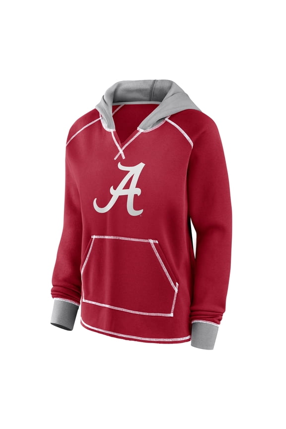 Women's Fanatics Crimson Alabama Crimson Tide Plus Size Boom Pullover Hoodie