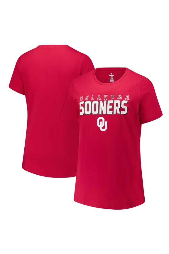 Women's Fanatics Crimson Oklahoma Sooners Plus Size Lean Scoop Neck T-Shirt