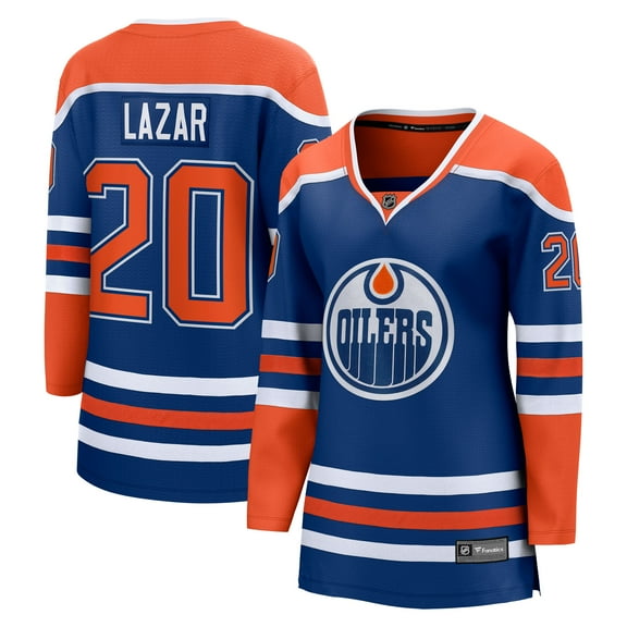 Women's Fanatics Curtis Lazar Royal Edmonton Oilers Home Breakaway Jersey
