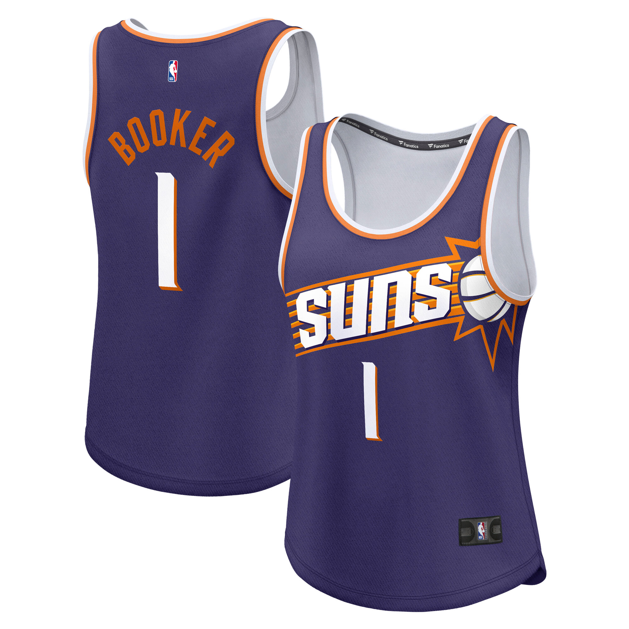 Women's Fanatics Devin Booker Purple Phoenix Suns Fast Break Player Jersey - Icon Edition
