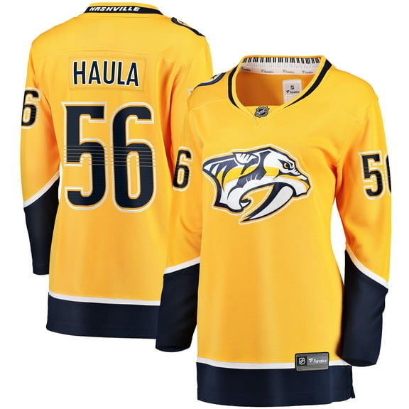 Women's Fanatics Erik Haula Gold Nashville Predators Home Breakaway Player Jersey