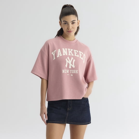 Women's Fanatics Faded Rose New York Yankees Iconic Boxy T-Shirt