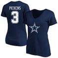 thumbnail image 1 of Women's Fanatics George Pickens Navy Dallas Cowboys Plus Size Name & Number V-Neck T-Shirt, 1 of 3
