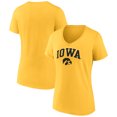 thumbnail image 1 of Women's Fanatics Gold Iowa Hawkeyes Campus V-Neck T-Shirt, 1 of 3