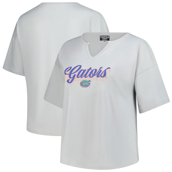 Women's Fanatics Gray Florida Gators Plus Size Winning Gear Notch Neck T-Shirt