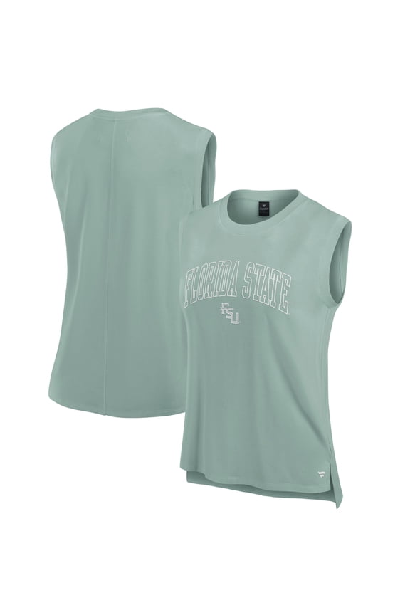 Women's Fanatics Green Florida State Seminoles Studio Gym Tank Top