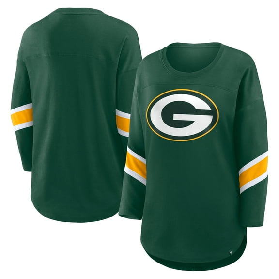 Women's Fanatics  Green Green Bay Packers Redzone 3/4-Sleeve T-Shirt