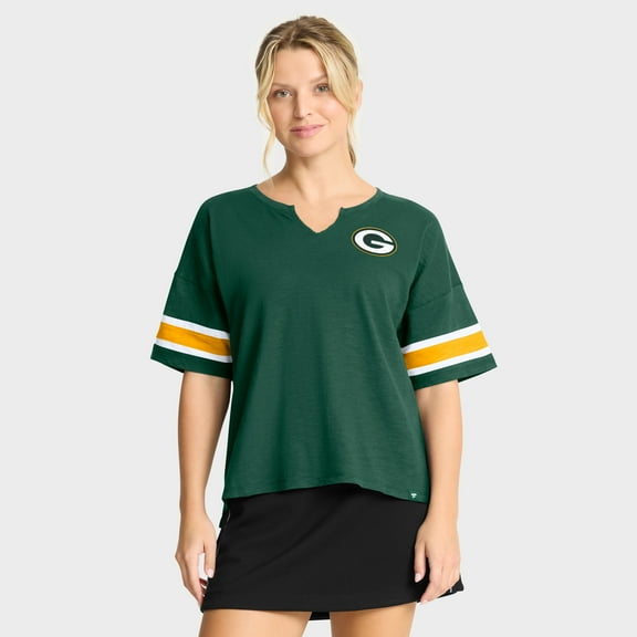 Women's Fanatics Green Green Bay Packers Redzone Curl Route T-Shirt