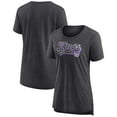 thumbnail image 1 of Women's Fanatics Heather Charcoal Sacramento Kings League Leader Tri-Blend T-Shirt, 1 of 3