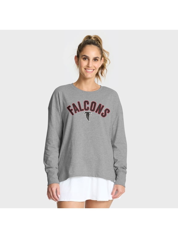 Women's Fanatics Heather Gray Atlanta Falcons Hometown Legacy Long Sleeve T-Shirt