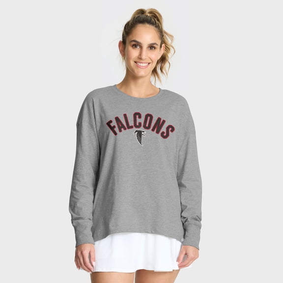 Women's Fanatics Heather Gray Atlanta Falcons Hometown Legacy Long Sleeve T-Shirt
