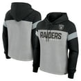 thumbnail image 1 of Women's Fanatics Heather Gray/Black Las Vegas Raiders Bold Play Call Pullover Hoodie, 1 of 3