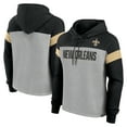 thumbnail image 1 of Women's Fanatics Heather Gray/Black New Orleans Saints Bold Play Call Pullover Hoodie, 1 of 3