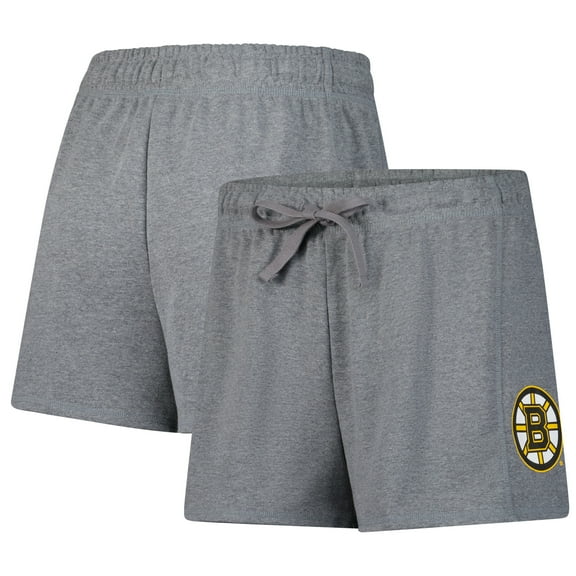 Women's Fanatics Heather Gray Boston Bruins Logo Shorts