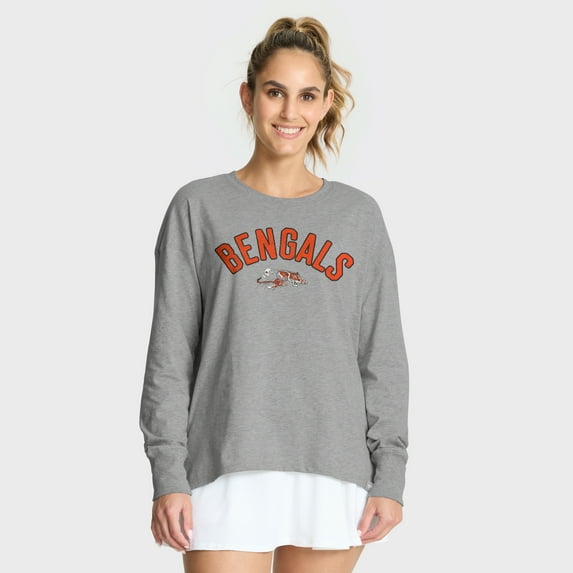Women's Fanatics Heather Gray Cincinnati Bengals Hometown Legacy Long Sleeve T-Shirt