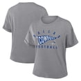 thumbnail image 1 of Women's Fanatics Heather Gray Dallas Cowboys Pennant Wave Tribute Tri-Blend Boxy T-Shirt, 1 of 3