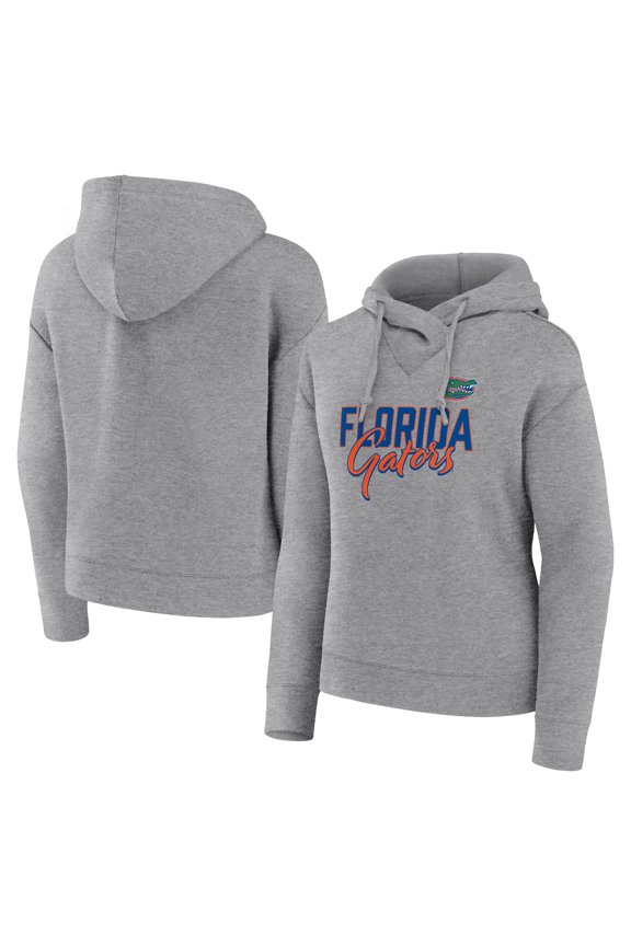 Women's Fanatics Heather Gray Florida Gators Script Favorite Pullover Hoodie