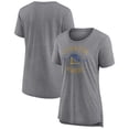 thumbnail image 1 of Women's Heather Gray Golden State Warriors Heritage Tri-Blend T-Shirt, 1 of 3