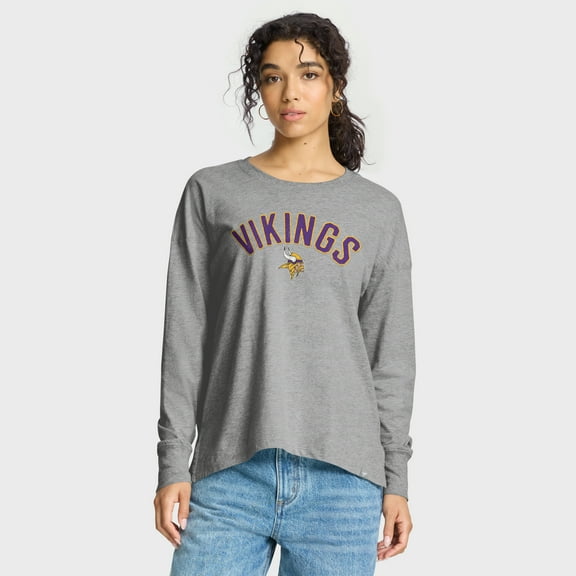 Women's Fanatics Heather Gray Minnesota Vikings Hometown Legacy Long Sleeve T-Shirt
