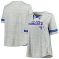 thumbnail image 1 of Women's Fanatics Heather Gray New York Rangers Plus Size Lace-Up  T-Shirt, 1 of 3