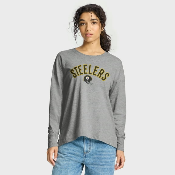 Women's Fanatics Heather Gray Pittsburgh Steelers Hometown Legacy Long Sleeve T-Shirt