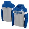 thumbnail image 1 of Women's Fanatics Heather Gray/Royal Indianapolis Colts Bold Play Call Pullover Hoodie, 1 of 3
