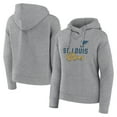 thumbnail image 1 of Women's Fanatics Heather Gray St. Louis Blues Script Favorite Pullover Hoodie, 1 of 5
