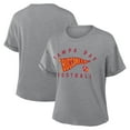 thumbnail image 1 of Women's Fanatics Heather Gray Tampa Bay Buccaneers Pennant Wave Tribute Tri-Blend Boxy T-Shirt, 1 of 3