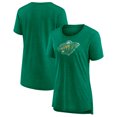 thumbnail image 1 of Women's Fanatics Heather Green Minnesota Wild Special Edition 2.0 Modern T-Shirt, 1 of 3