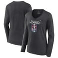 thumbnail image 1 of Women's Fanatics Heathered Charcoal Colorado Avalanche 2022 Stanley Cup Champions Locker Room V-Neck Long Sleeve T-Shirt, 1 of 4