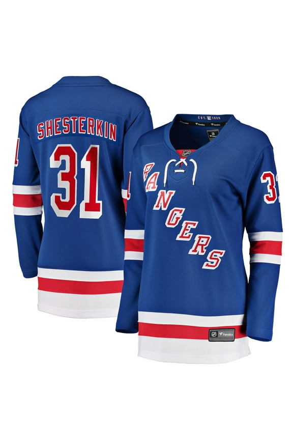 Women's Fanatics Igor Shesterkin Blue New York Rangers Home Breakaway Jersey