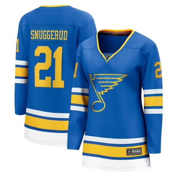 Women's Fanatics Jimmy Snuggerud Blue St. Louis Blues Home Breakaway Jersey
