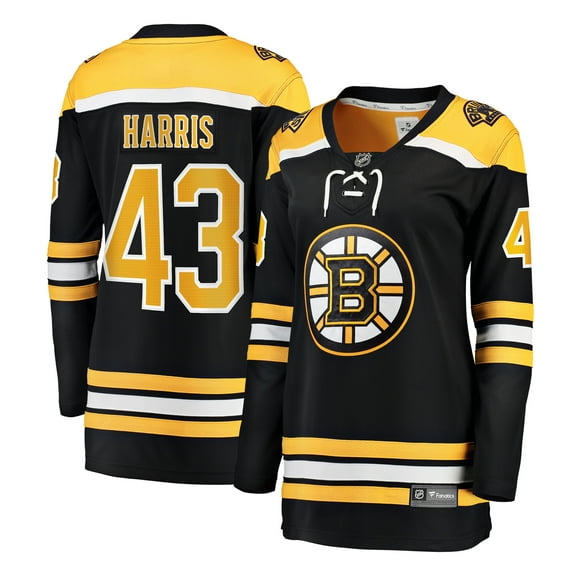 Women's Fanatics Jordan Harris Black Boston Bruins Home Breakaway Jersey
