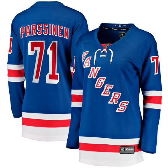 Women's Fanatics Juuso Parssinen Blue New York Rangers Home Breakaway Player Jersey
