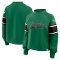 thumbnail image 1 of Women's Fanatics Kelly Green Philadelphia Eagles Oversized Hometown Toss Sweep Mock Neck Pullover, 1 of 3
