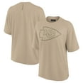 thumbnail image 1 of Women's Fanatics Khaki Kansas City Chiefs Oversized Elements T-Shirt, 1 of 3