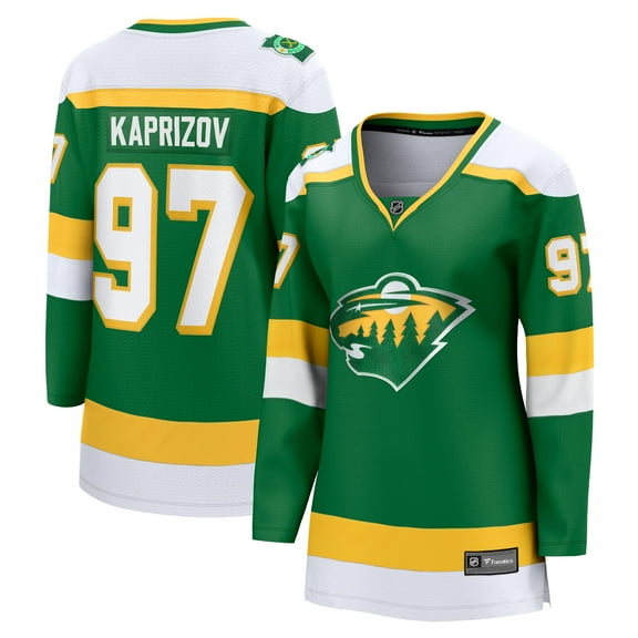 Women's Fanatics Kirill Kaprizov Green Minnesota Wild Alternate Breakaway Jersey