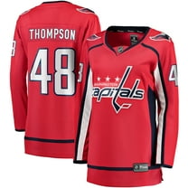 Women's Fanatics Logan Thompson Red Washington Capitals Home Breakaway Jersey