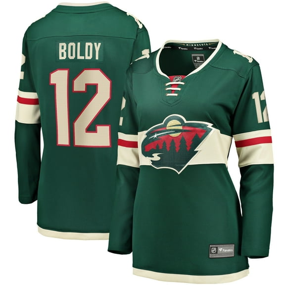 Women's Fanatics Matthew Boldy Green Minnesota Wild Home Breakaway Player Jersey