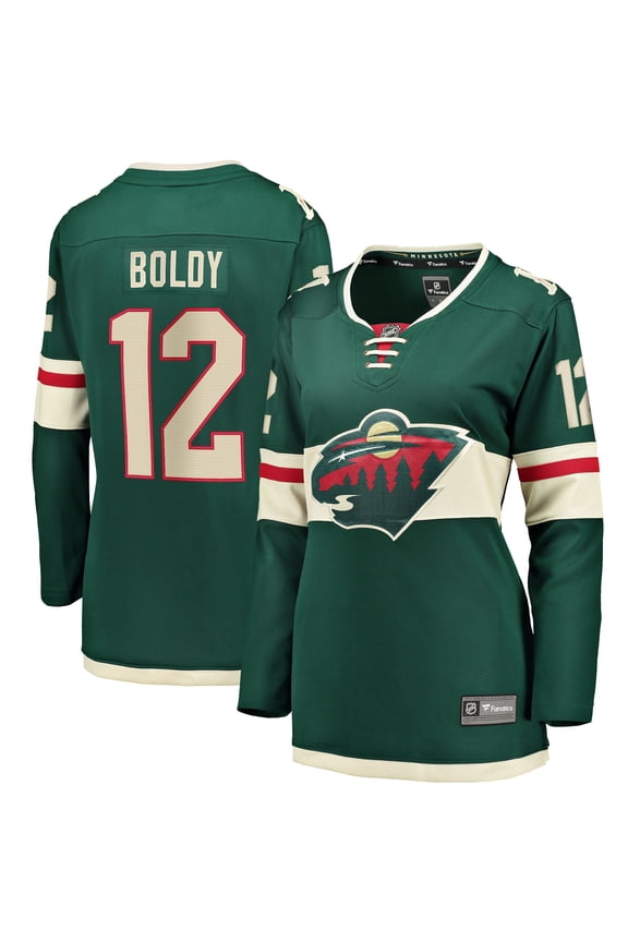 Women's Fanatics Matthew Boldy Green Minnesota Wild Home Breakaway Player Jersey