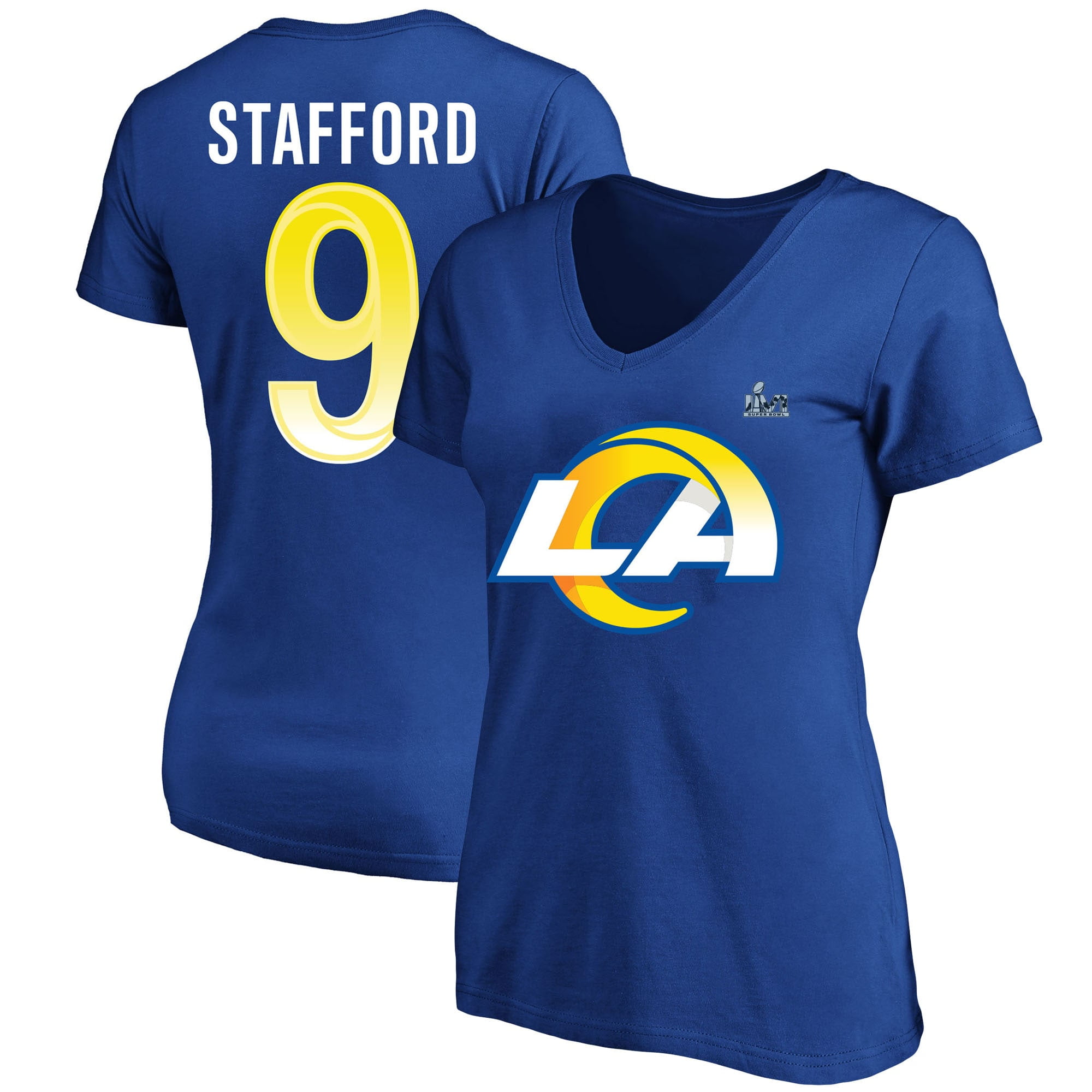 売れ筋商品|||ファナティクス Tシャツ トップス レディース Men's Matthew Stafford  Los Angeles Rams Big and Tall Player Name and Number T-shirt  Men's Fanatics Matthew Stafford Royal Los Angeles Rams Big