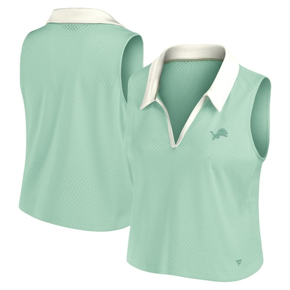 Women's Fanatics Mint Detroit Lions Studio Wellness V-Neck Tank Top