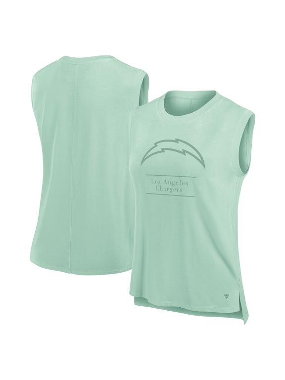 Women's Fanatics Mint Los Angeles Chargers Studio Embrace Tank Top