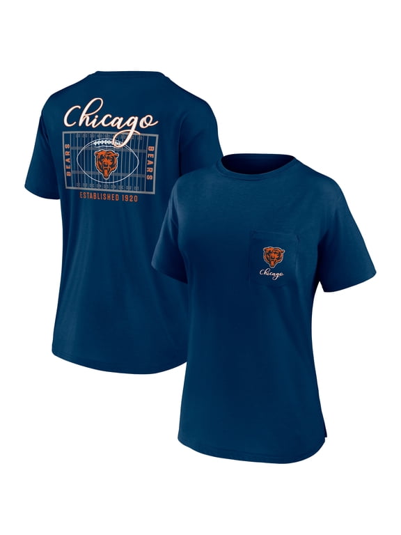 Women's Fanatics Navy Chicago Bears Southern Prep T-Shirt