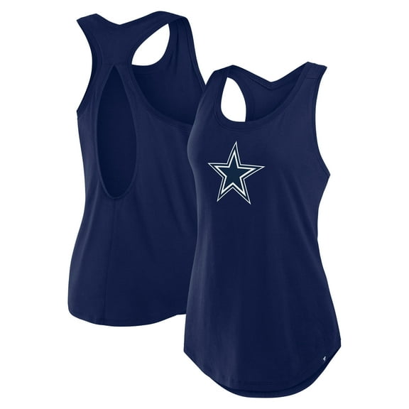 Women's Fanatics Navy Dallas Cowboys Iron Fan Tank Top