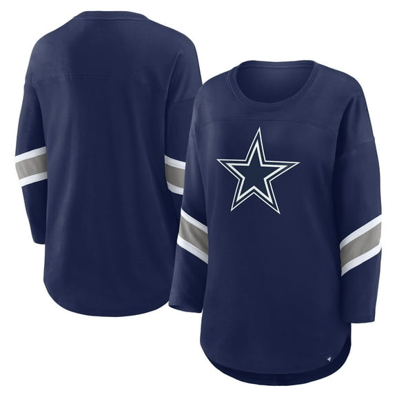 Women's Fanatics  Navy Dallas Cowboys Redzone 3/4-Sleeve T-Shirt