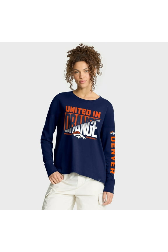 Women's Fanatics Navy Denver Broncos Hometown Legacy Long Sleeve T-Shirt