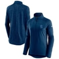 thumbnail image 1 of Women's Navy/Heathered Navy Seattle Kraken Authentic Pro Travel & Training Raglan Quarter-Zip Jacket, 1 of 3