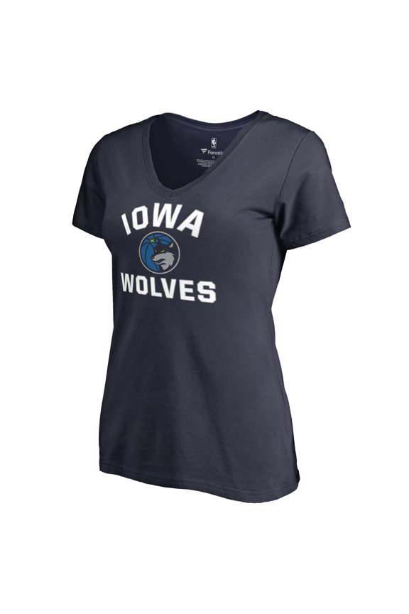 Women's Navy Iowa Wolves Overtime V-Neck T-Shirt